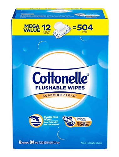 Cottonelle Freshcare Flushable Wipes, 12 ct., 504 wipes
