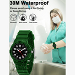 SOCICO Women Watches 30M Waterproof Quaretz Wristwatch Learning Time for Boys Girls Soft Band 35mm Case Sports Swimming Daily