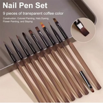9PCS Nail Brush Liner DIY Painting Pen Manicure Acrylic Drawing Brush for Nail Art Design Nails Tip Display Painting Tool