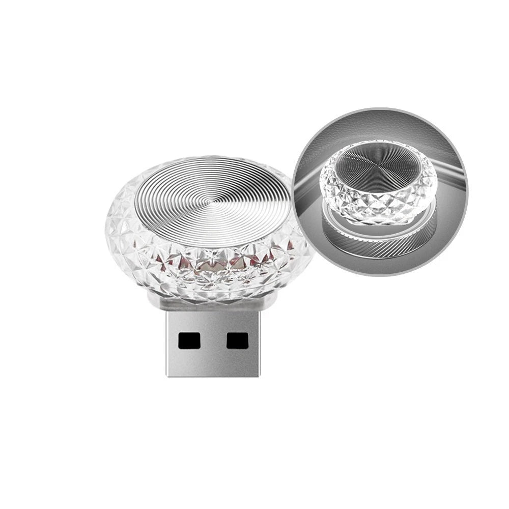 Portable Car USB Ambient Light Mini LED Decorative Atmosphere Lamps For Auto Interior Environment Light Computer Light Plug Play