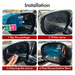 2pcs Universal Anti-Fog Anti-glare Rainproof Car Tuning Rearview Mirror Trim Film Cover Exterior Parts Car Glass Accessories