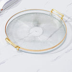Round Storage Tray Home Living Room Coffee Table Tea Cup Storage Plate Acrylic Tray Aromatherapy Organizer Tray Home Decor