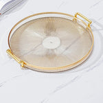 Round Storage Tray Home Living Room Coffee Table Tea Cup Storage Plate Acrylic Tray Aromatherapy Organizer Tray Home Decor