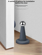 Silicone No-Drill Door Stopper Anti-Collision Strong Suction Floor Stopper for Bedroom Room Wall Protection Home Use