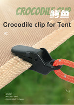 10/20/50pcs Sturdy Tent Clips Outdoor Tarpaulin Clips Anti-wind Fixed Camping Tent Hook Crocodile Clamp Clip for Outdoor Camping