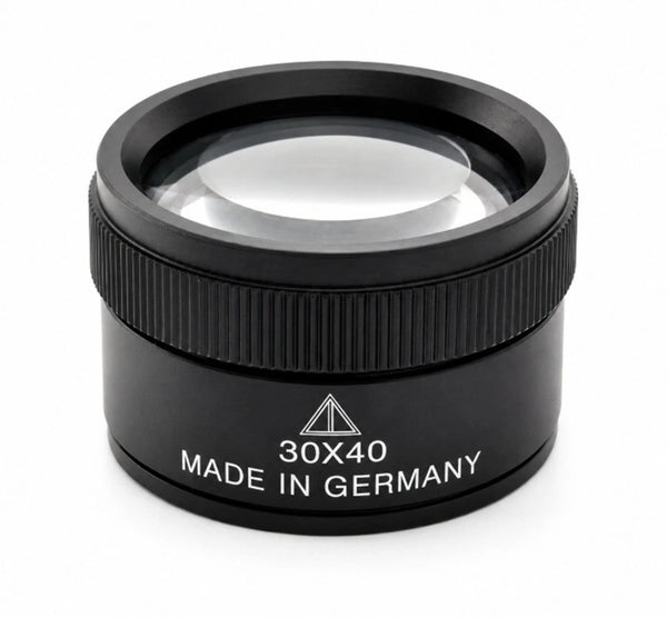 Premium 30X 40mm Measuring Magnifier HD Magnifying Optical Glass Lens Loop Microscope For Coins Stamps Jewelry Mini Pocket Loupe