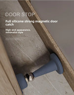 Silicone No-Drill Door Stopper Anti-Collision Strong Suction Floor Stopper for Bedroom Room Wall Protection Home Use