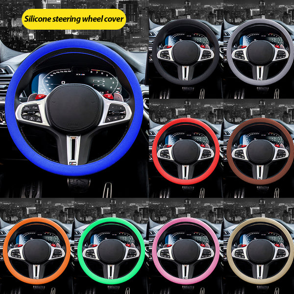 2026 Car Steering Wheel Cover Elastic Protetive Cover Multi Color Auto interior Silica Gel Decoration Covers For Men Women