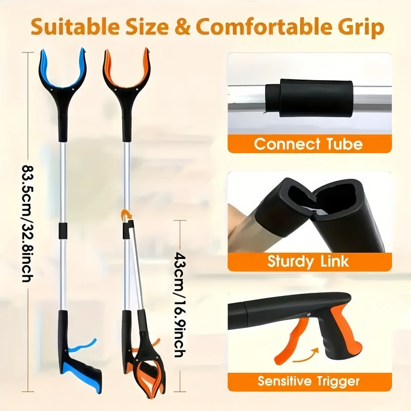 Foldable Gripper Extender Hand Tools Portable Garbage Grabber Pick Up Tools Household Cleaning Sanitation Tongs Sanitation Tools