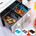 2Pcs Air Fryer Silicone Liner for Ninja Dual Air Fryer Accessories Reusable Baking Pan Basket Oven Pot Liner Kitchen Accessories
