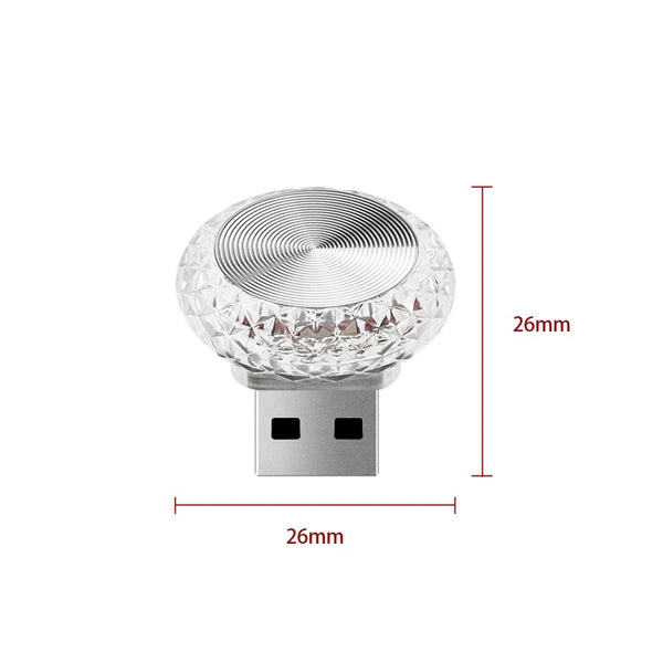 Portable Car USB Ambient Light Mini LED Decorative Atmosphere Lamps For Auto Interior Environment Light Computer Light Plug Play