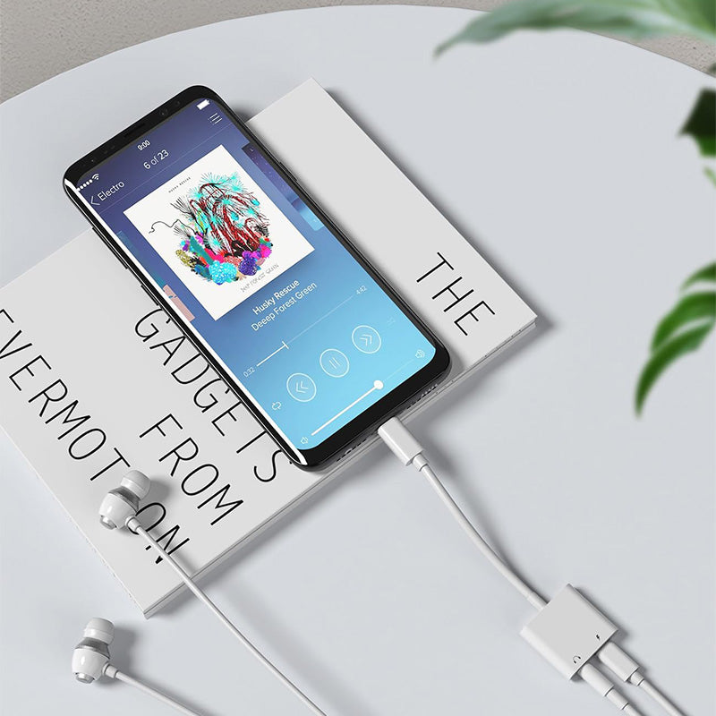 2in1 Audio Adapter USB C to 3.5 mm Jack Type-C/Dual TypeC jack Charging Aux Cable For Samsung Xiaomi Wired Earphones Connector