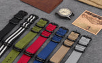 TPW 2026 Women's Vintage Field Watch 38mm Luminous Dial Retro Quartz with Small Second Sub-Dial on Woven Nylon Fabric S
