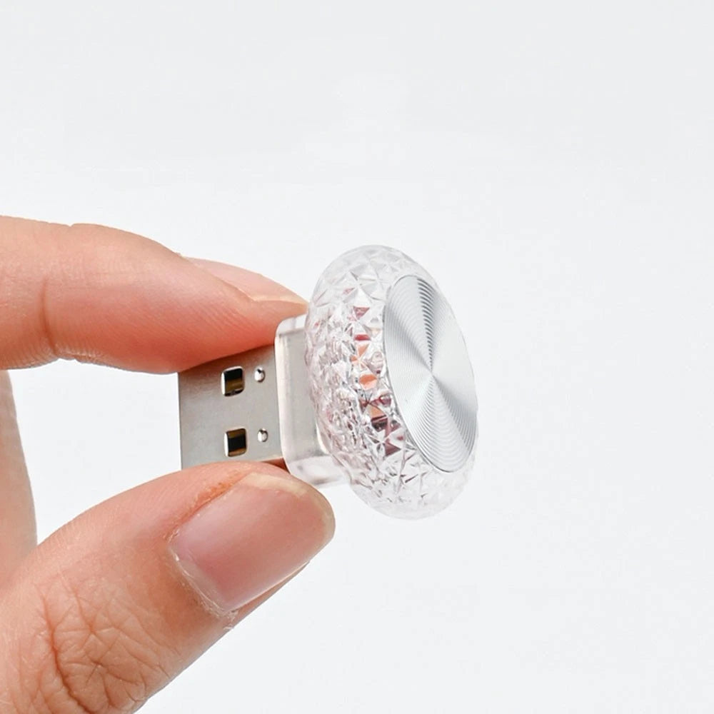 Portable Car USB Ambient Light Mini LED Decorative Atmosphere Lamps For Auto Interior Environment Light Computer Light Plug Play