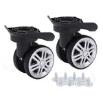 1 Pair Luggage Swivel Wheels Suitcase Swivel Casters Repalcement Mute Double Row Wheels Suitcase Casters Plastic Swivel Wheel