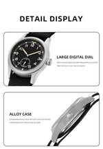 TPW 2026 Women's Vintage Field Watch 38mm Luminous Dial Retro Quartz with Small Second Sub-Dial on Woven Nylon Fabric S