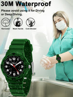 SOCICO Women Watches 30M Waterproof Quaretz Wristwatch Learning Time for Boys Girls Soft Band 35mm Case Sports Swimming Daily