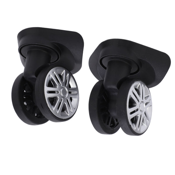 1 Pair Luggage Swivel Wheels Suitcase Swivel Casters Repalcement Mute Double Row Wheels Suitcase Casters Plastic Swivel Wheel