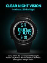 Fashion OHSEN Hombre Male Digital Watches 5ATM Dive Man Men Sports Black Wristwatches Hand Clocks Man Watch Reloj Masculino