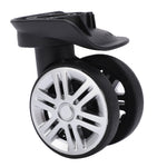 1 Pair Luggage Swivel Wheels Suitcase Swivel Casters Repalcement Mute Double Row Wheels Suitcase Casters Plastic Swivel Wheel