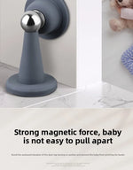 Silicone No-Drill Door Stopper Anti-Collision Strong Suction Floor Stopper for Bedroom Room Wall Protection Home Use