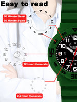 SOCICO Women Watches 30M Waterproof Quaretz Wristwatch Learning Time for Boys Girls Soft Band 35mm Case Sports Swimming Daily