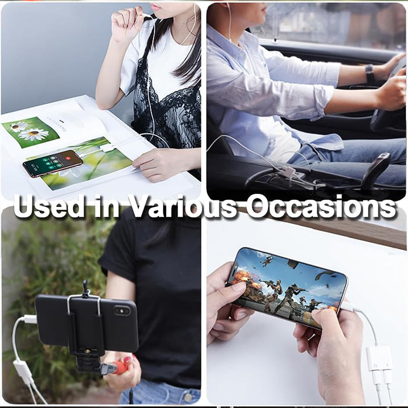 2in1 Audio Adapter USB C to 3.5 mm Jack Type-C/Dual TypeC jack Charging Aux Cable For Samsung Xiaomi Wired Earphones Connector