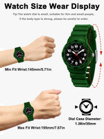 SOCICO Women Watches 30M Waterproof Quaretz Wristwatch Learning Time for Boys Girls Soft Band 35mm Case Sports Swimming Daily
