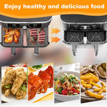2Pcs Air Fryer Silicone Liner for Ninja Dual Air Fryer Accessories Reusable Baking Pan Basket Oven Pot Liner Kitchen Accessories