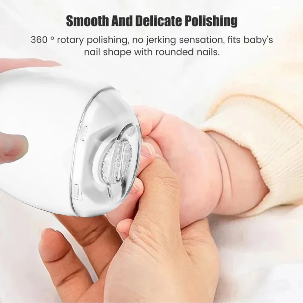 2 IN 1 Electric Nail Trimmer With LED Light Automatic Nail Grinder For Baby Adult Portable Mini Manicure Nail Care Tool
