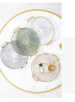 Round Storage Tray Home Living Room Coffee Table Tea Cup Storage Plate Acrylic Tray Aromatherapy Organizer Tray Home Decor