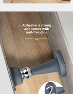 Silicone No-Drill Door Stopper Anti-Collision Strong Suction Floor Stopper for Bedroom Room Wall Protection Home Use